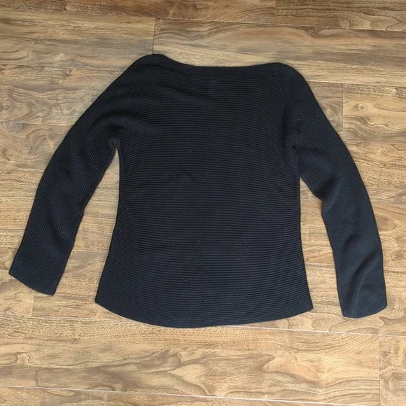 Garnet Hill Boat Neck Ribbed Knit Sweater - Picture 2 of 7